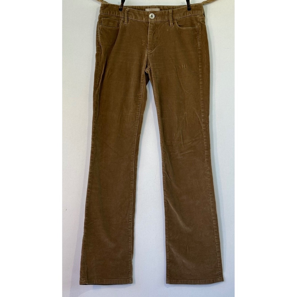 Banana Republic Corduroy Pants Straight Stretch Womens 26 Brown Excellent